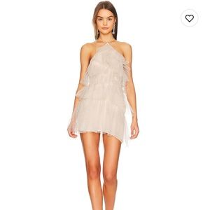 The Bar Lou Dress Sparkle Nude